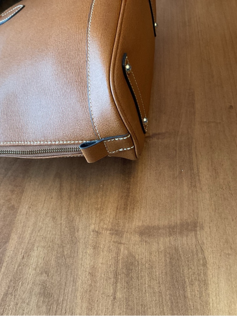 Dooney & Bourke Natural Saffiano Leather Zip Zip Satchel with Wallet - Picture 5 of 15